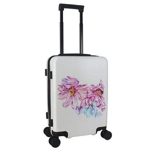 20" Hardside Carry-On Surface Of Beauty Peonies Collection Lilly White