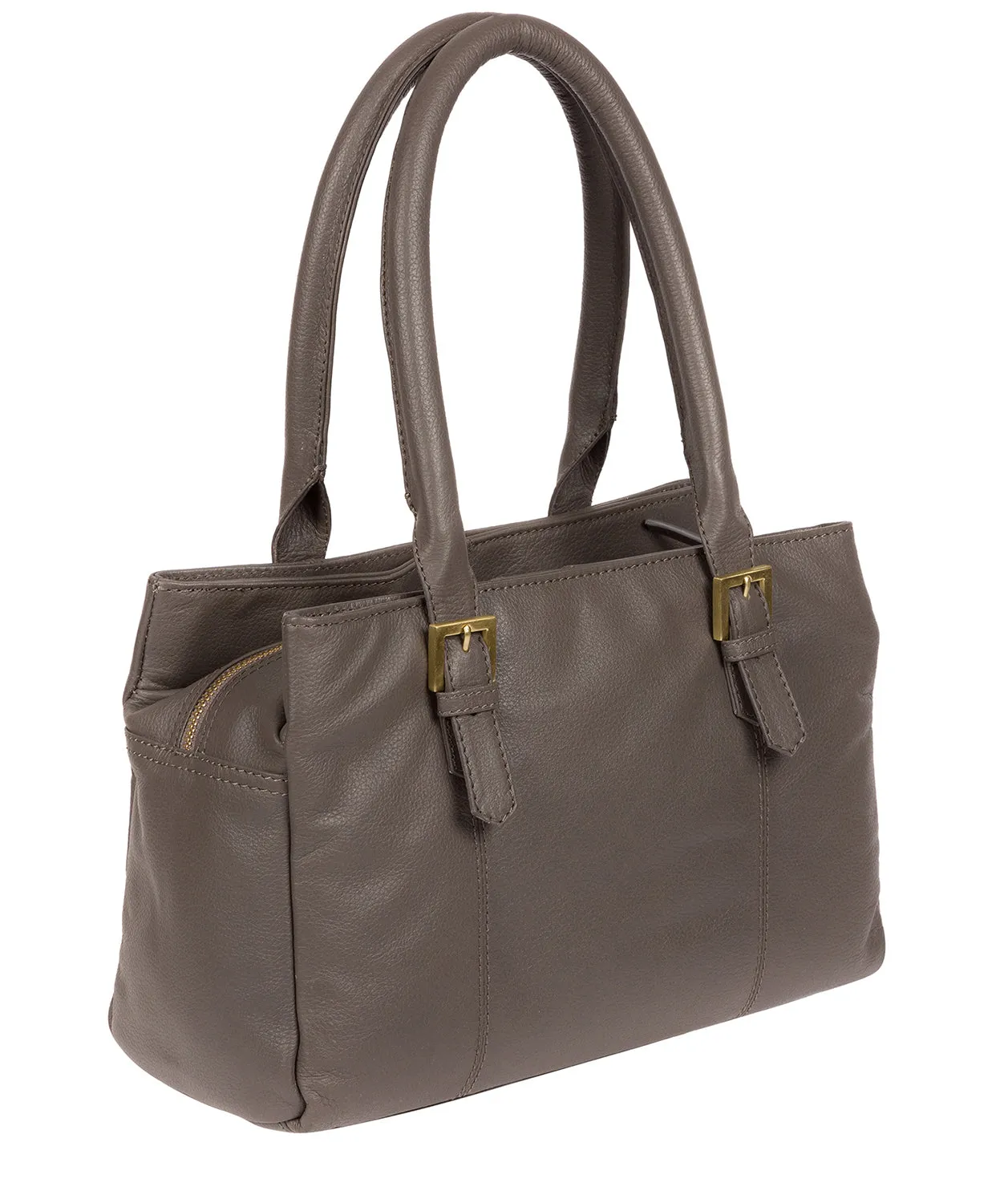 'Avebury' Grey Leather Handbag