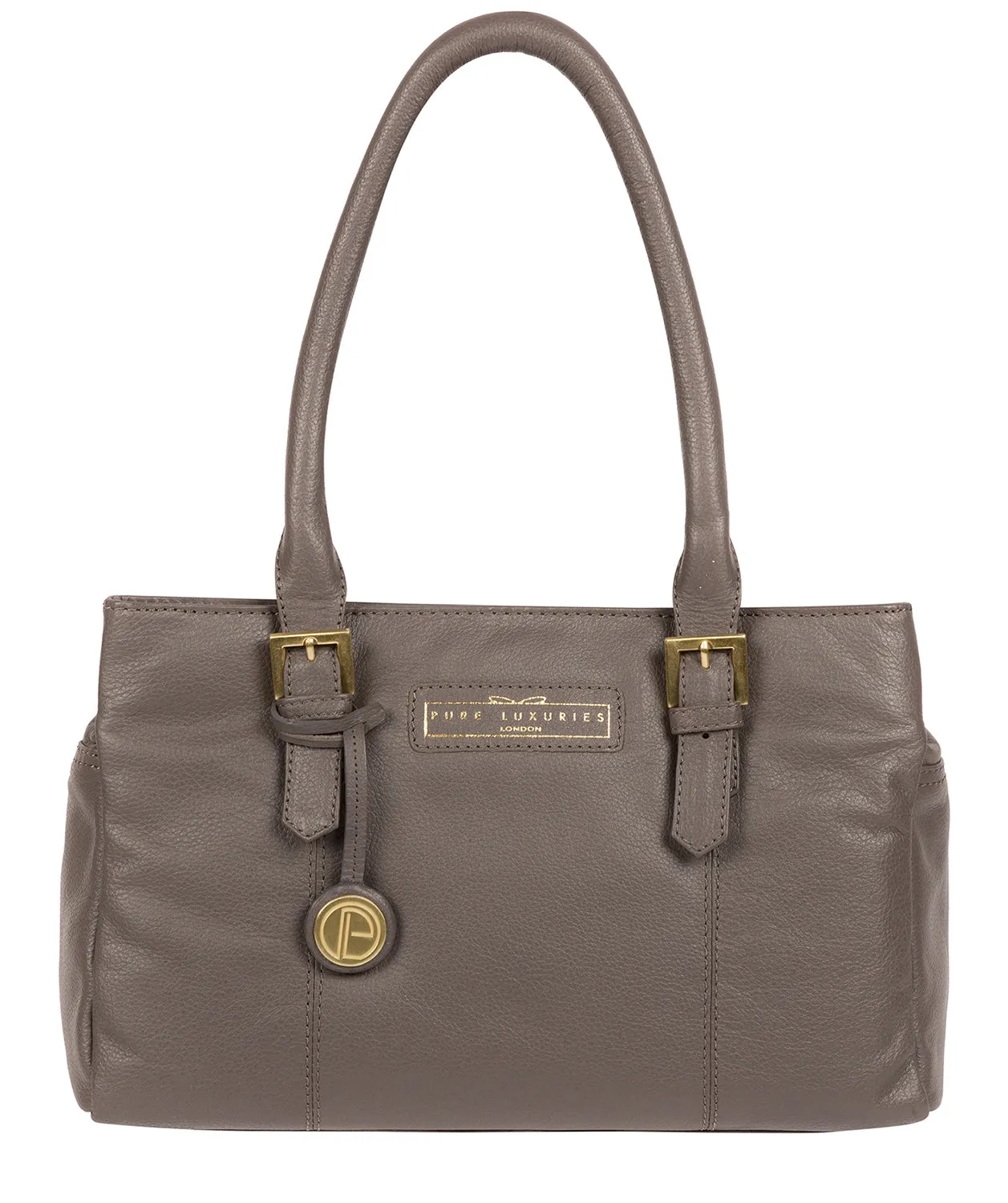 'Avebury' Grey Leather Handbag