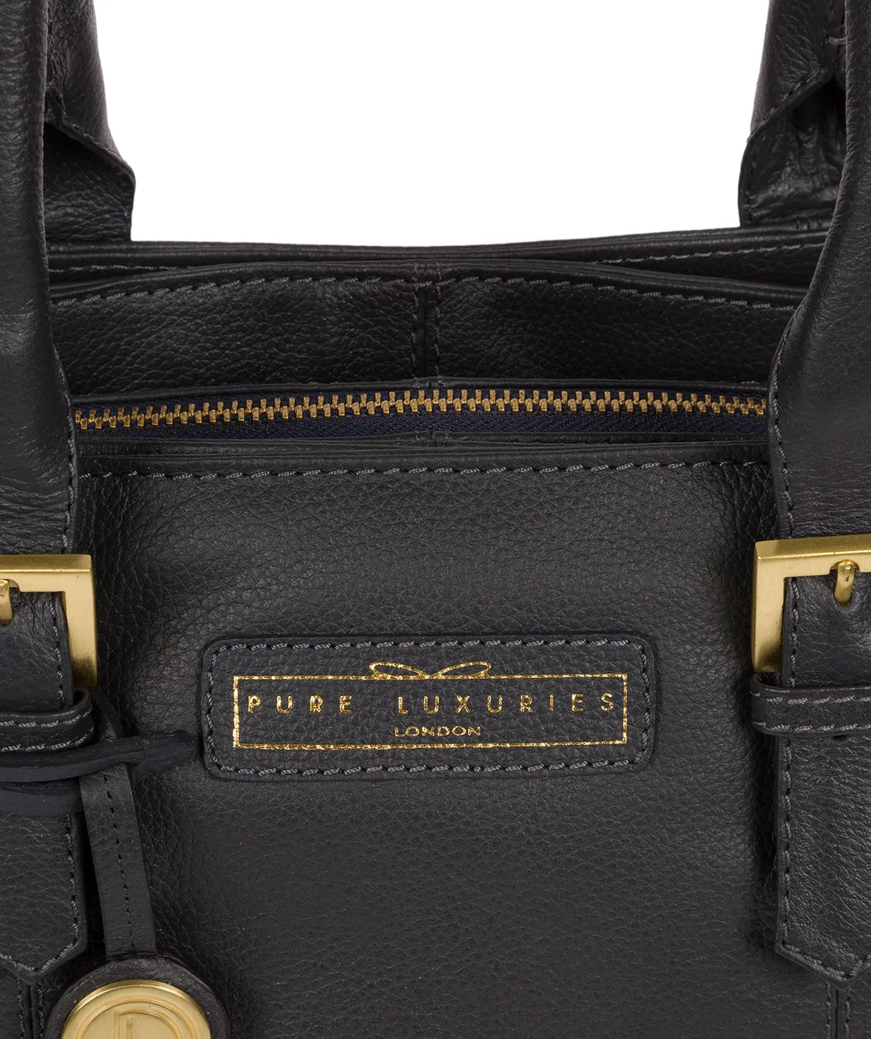 'Avebury' Navy Leather Handbag