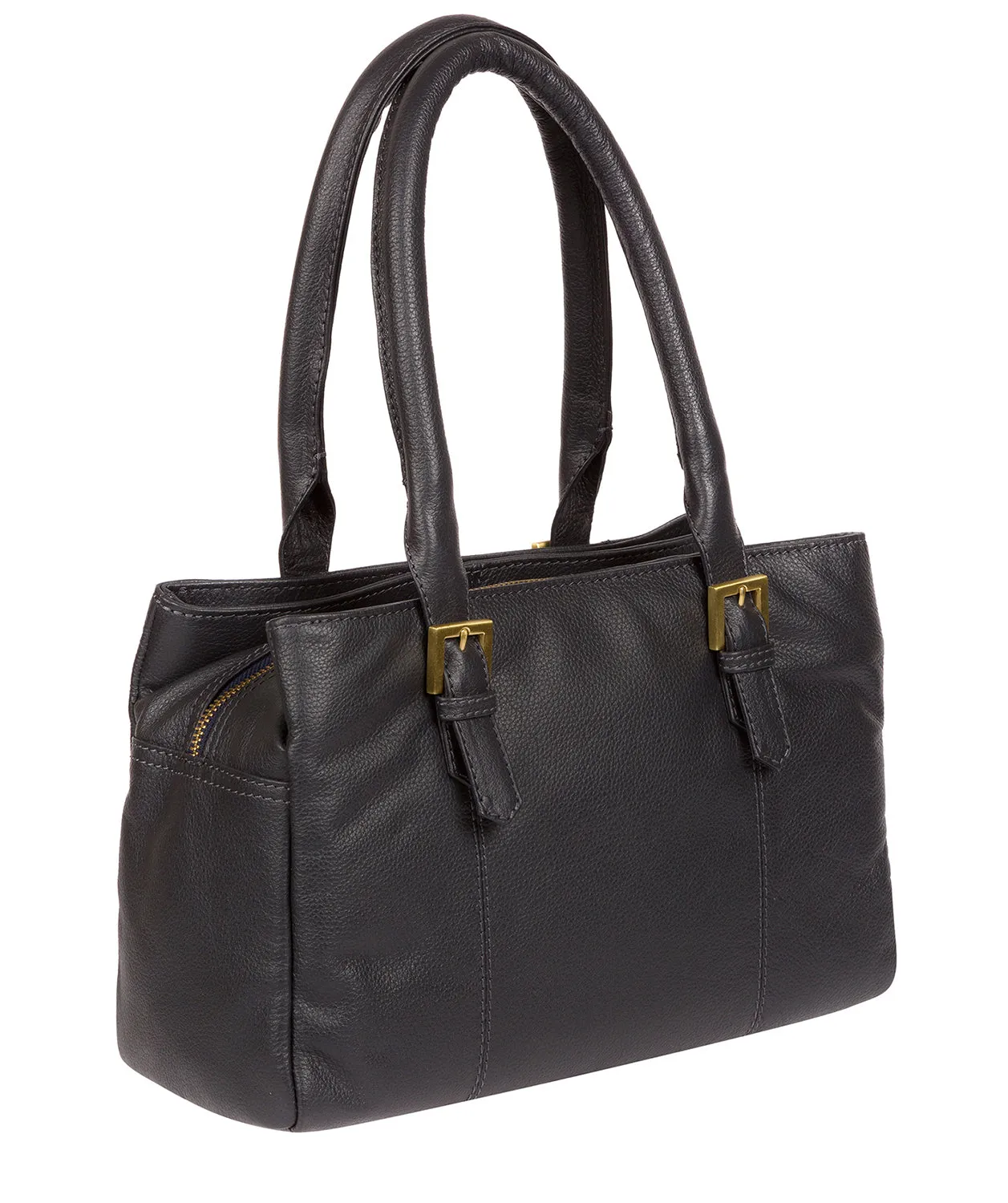 'Avebury' Navy Leather Handbag