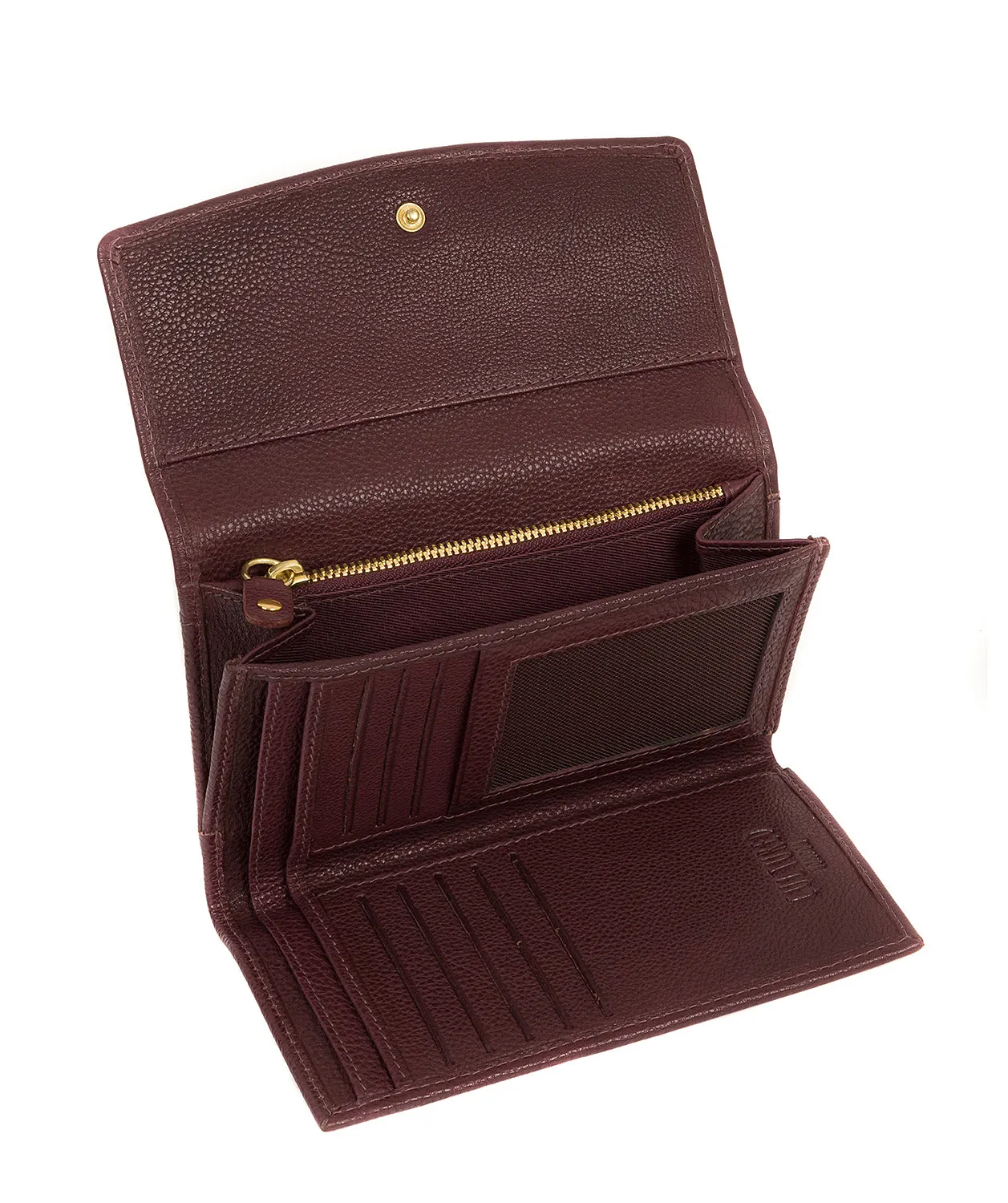 'Aviva' Raisin Leather Purse