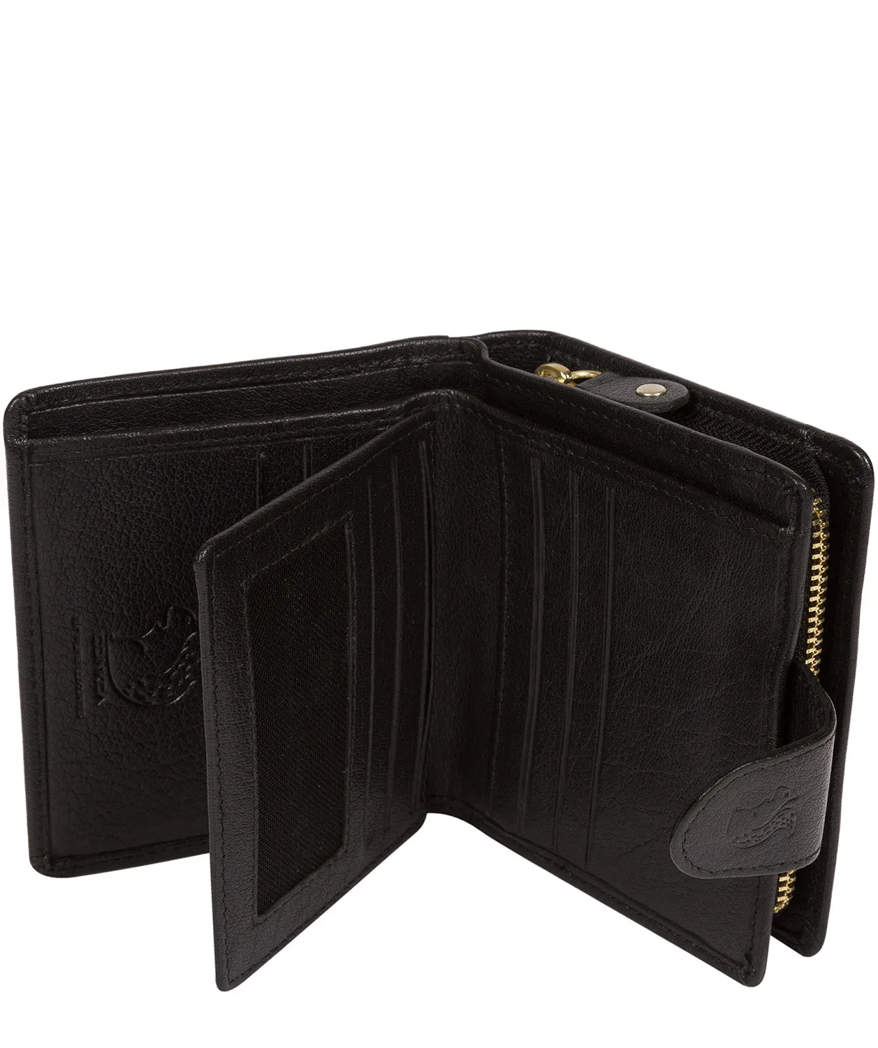 'Azaria' Black Bi-Fold Leather Purse