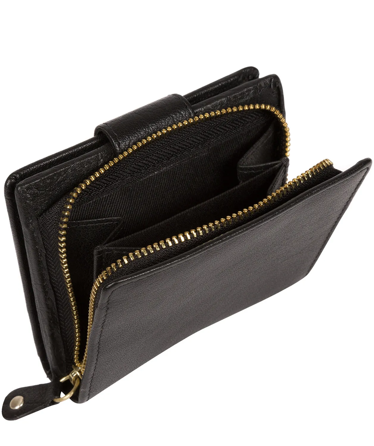 'Azaria' Black Bi-Fold Leather Purse