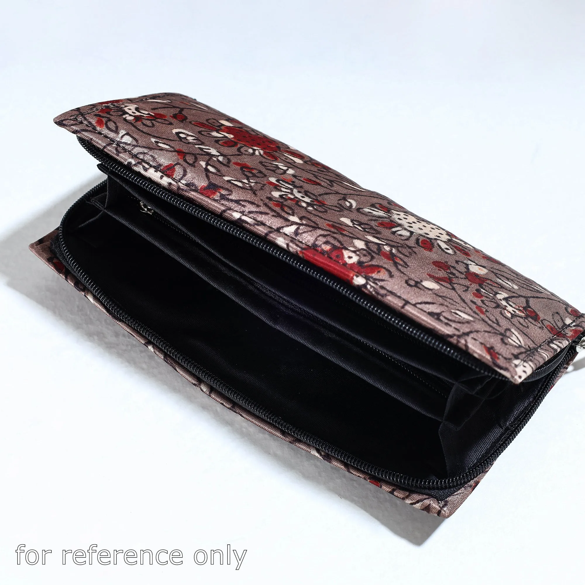 Black - Handcrafted Ajrakh Mashru Silk Clutch / Wallet