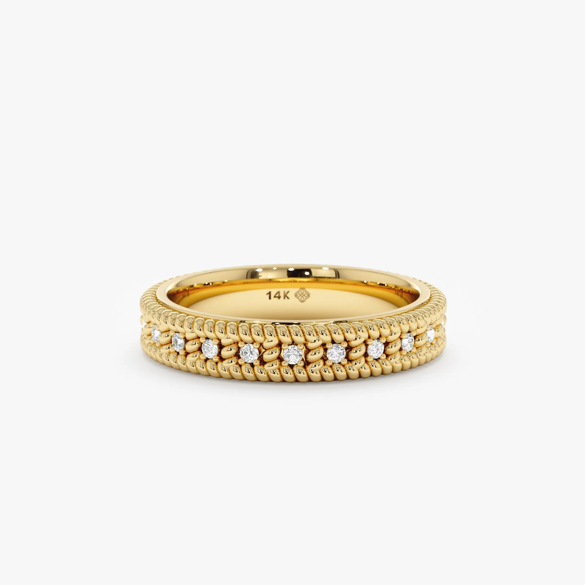 Braided Diamond Eternity Band, Anais