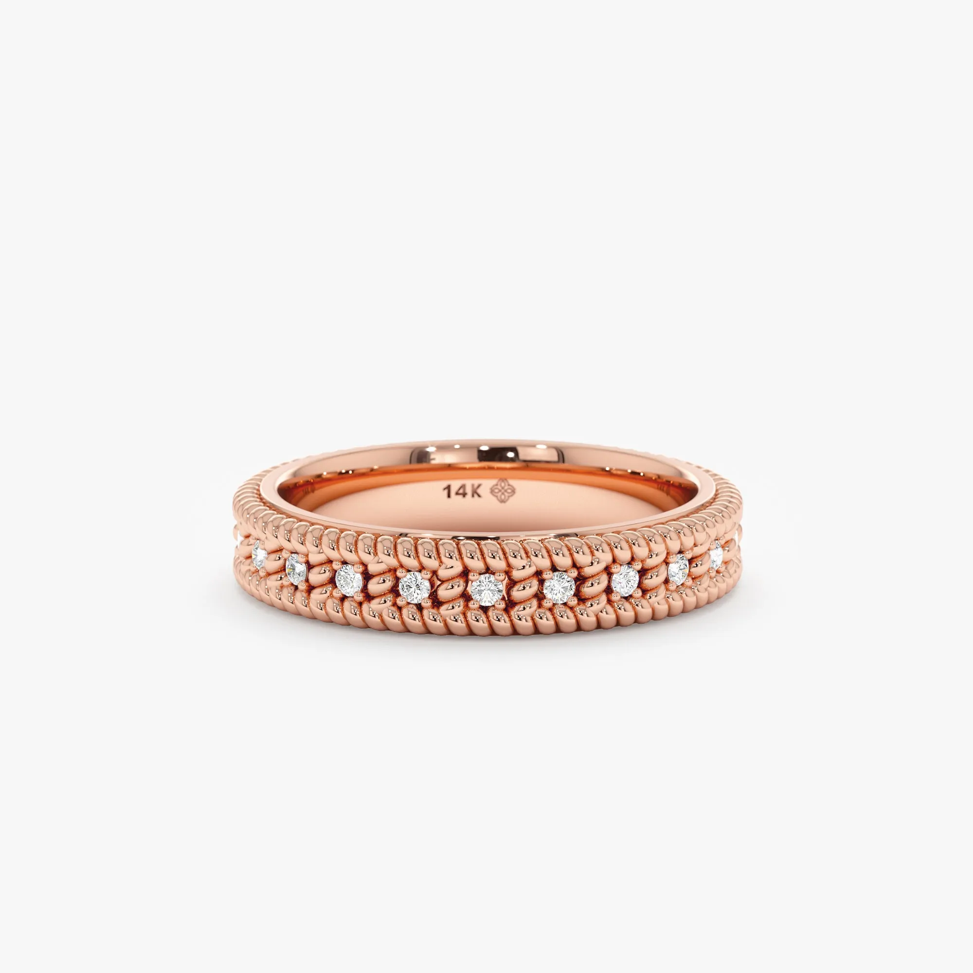 Braided Diamond Eternity Band, Anais