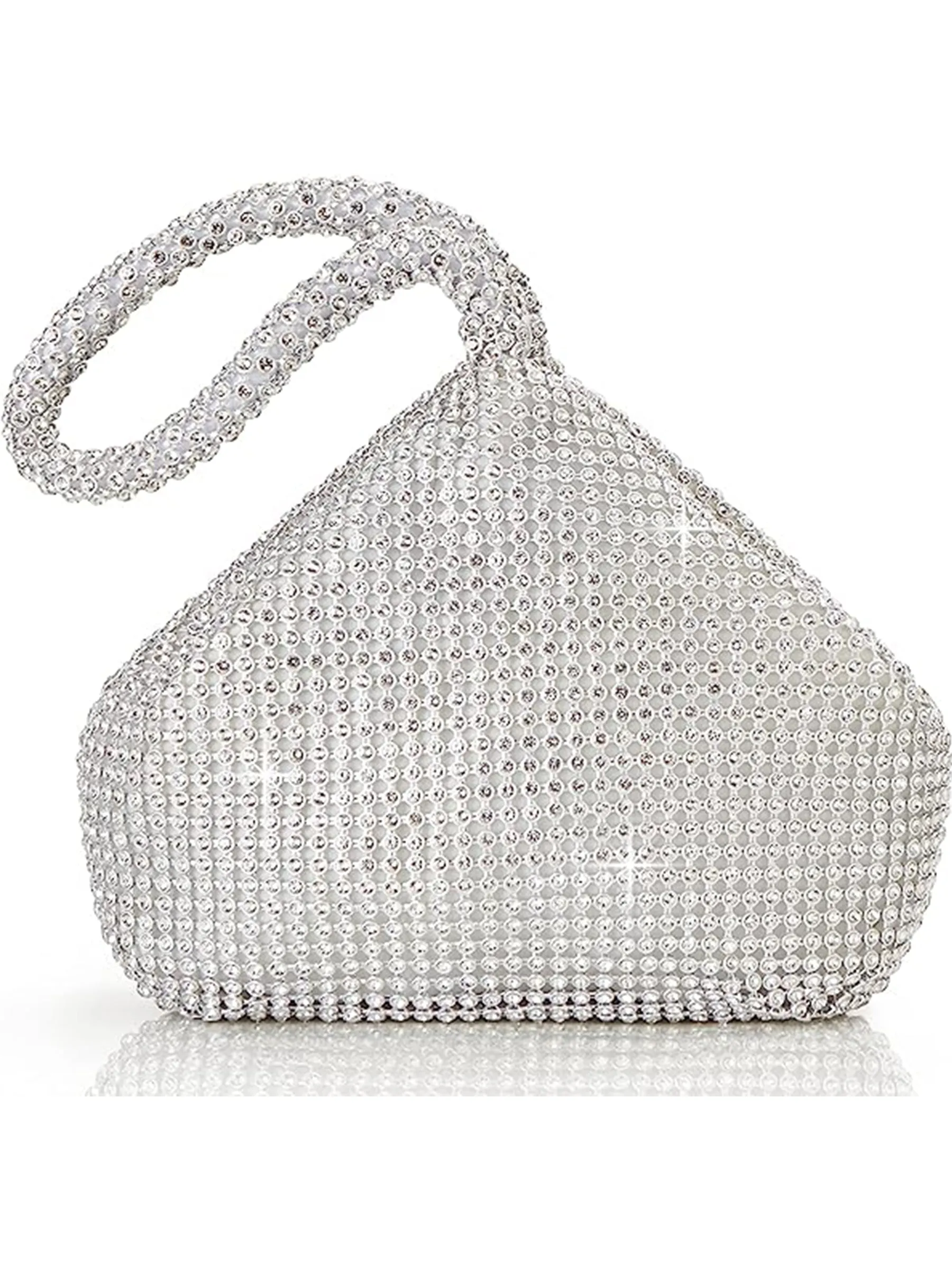 Bridesmaid Lady Clutch Bag Sparkly Rhinestone For Prom Bride Wedding Party Evening Event Handbags