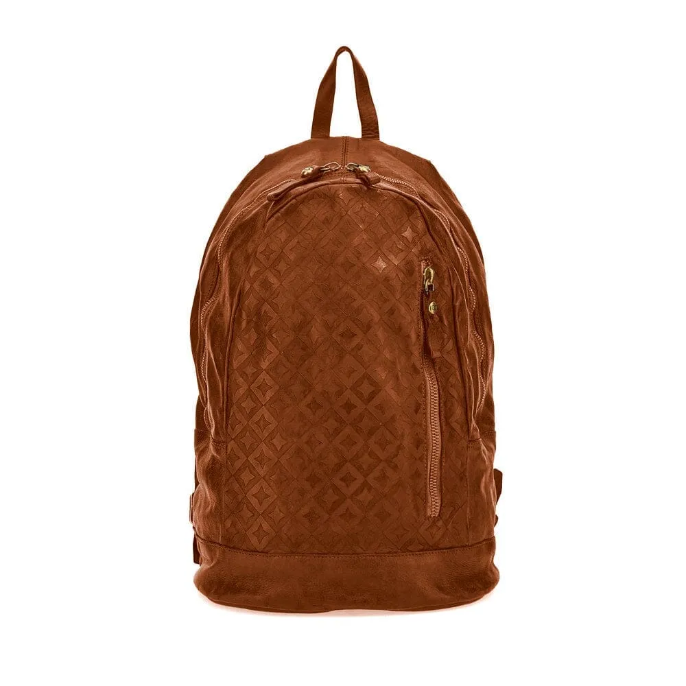 Campomaggi Aron Leather Backpack, Star Laser Print