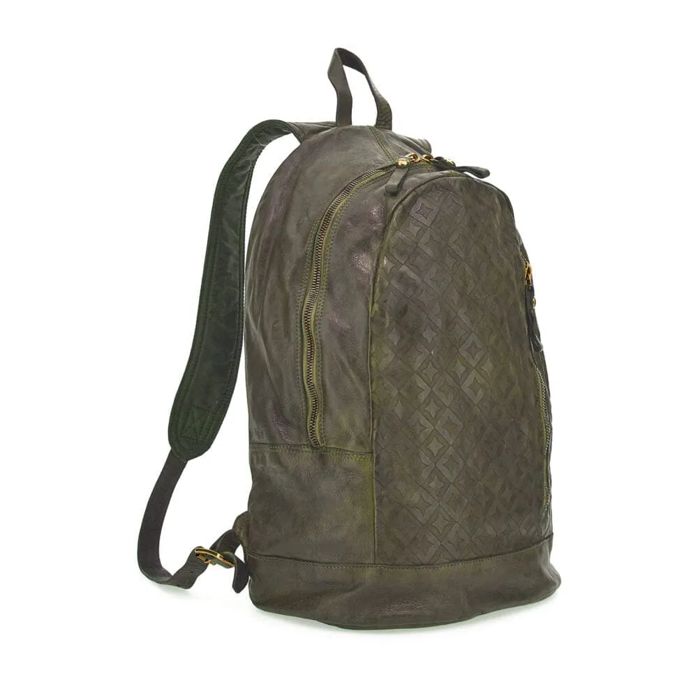 Campomaggi Aron Leather Backpack, Star Laser Print