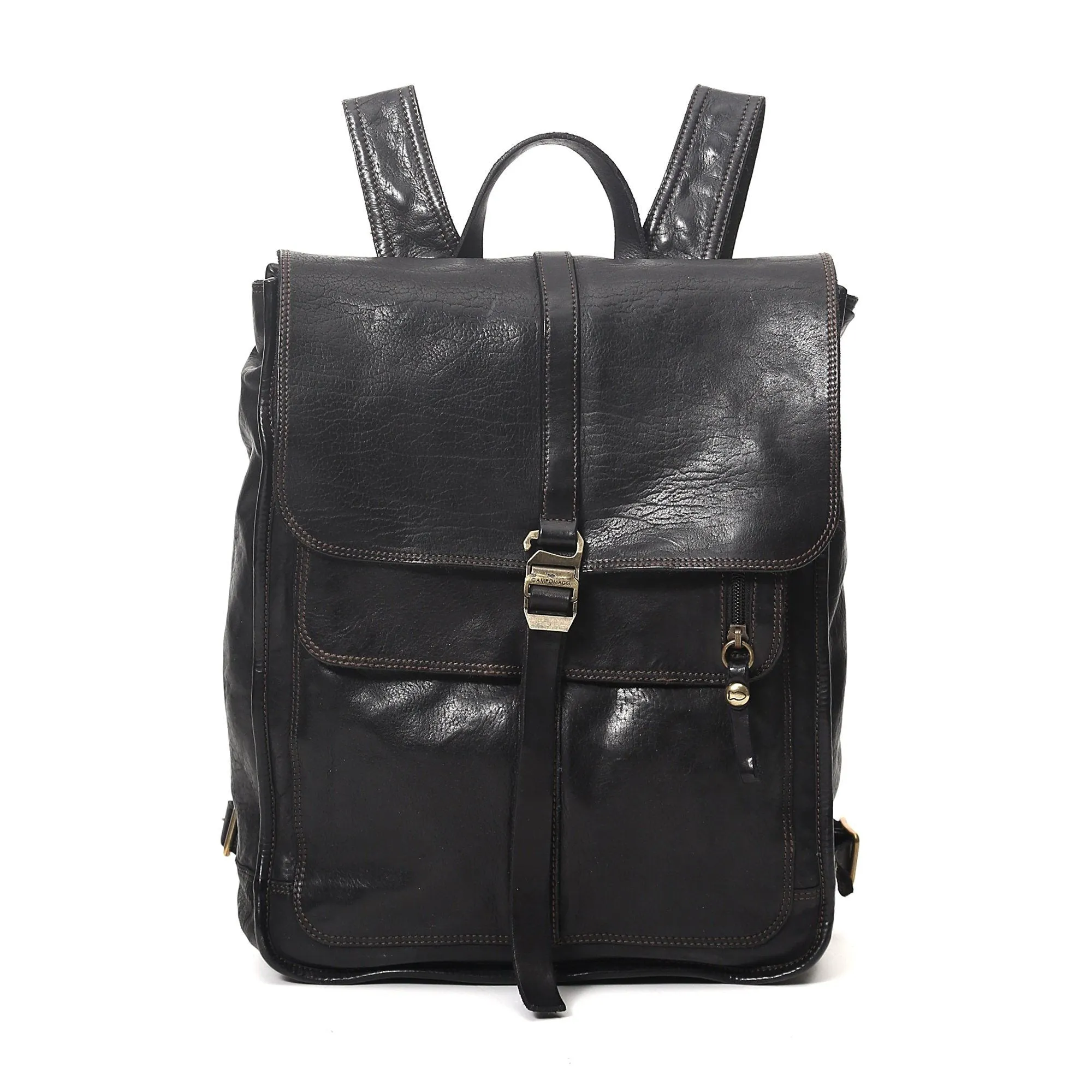 Campomaggi Leather Ginepro Backpack, Black