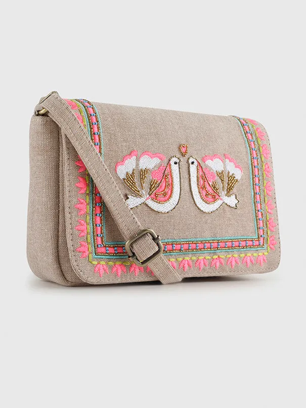 Carina Beige Sling Bag