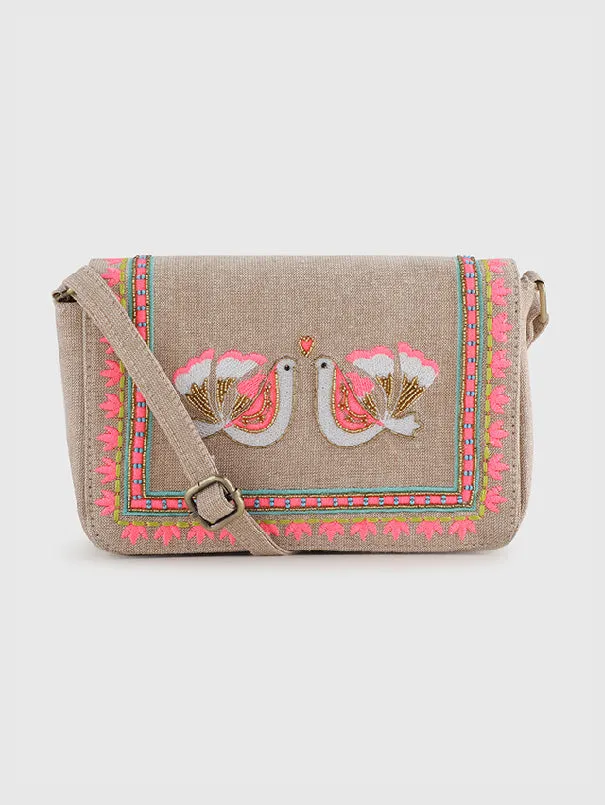 Carina Beige Sling Bag