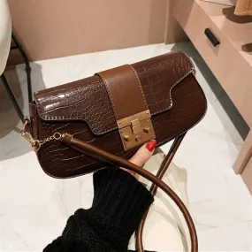 Christmas Gift Autumn/winter Texture Bag 2021 New Female Bag Ins Niche Messenger Bag High Fashion Square Bag Underarm Bag Dual-use Bag