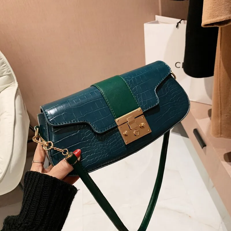 Christmas Gift Autumn/winter Texture Bag 2021 New Female Bag Ins Niche Messenger Bag High Fashion Square Bag Underarm Bag Dual-use Bag