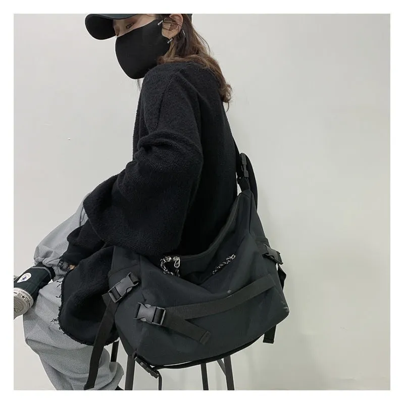 Christmas Gift Harajuku Techwear Canvas Sling Bag Gothic Crossbody Bags For Women Handbag Purses And Handbags Bolsas Feminina Shoulder Bag Frog