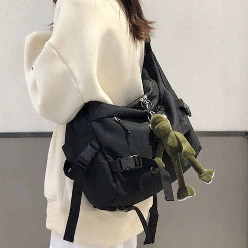 Christmas Gift Harajuku Techwear Canvas Sling Bag Gothic Crossbody Bags For Women Handbag Purses And Handbags Bolsas Feminina Shoulder Bag Frog