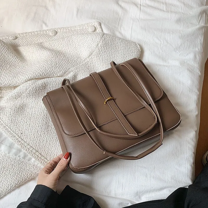 Christmas Gift Niche Design Fall/winter Retro Bag 2021 New Female Casual Messenger Bag Senior Shoulder Bag Briefcase Underarm Bag Width: 30cm