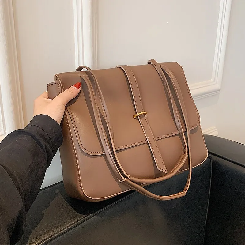 Christmas Gift Niche Design Fall/winter Retro Bag 2021 New Female Casual Messenger Bag Senior Shoulder Bag Briefcase Underarm Bag Width: 30cm