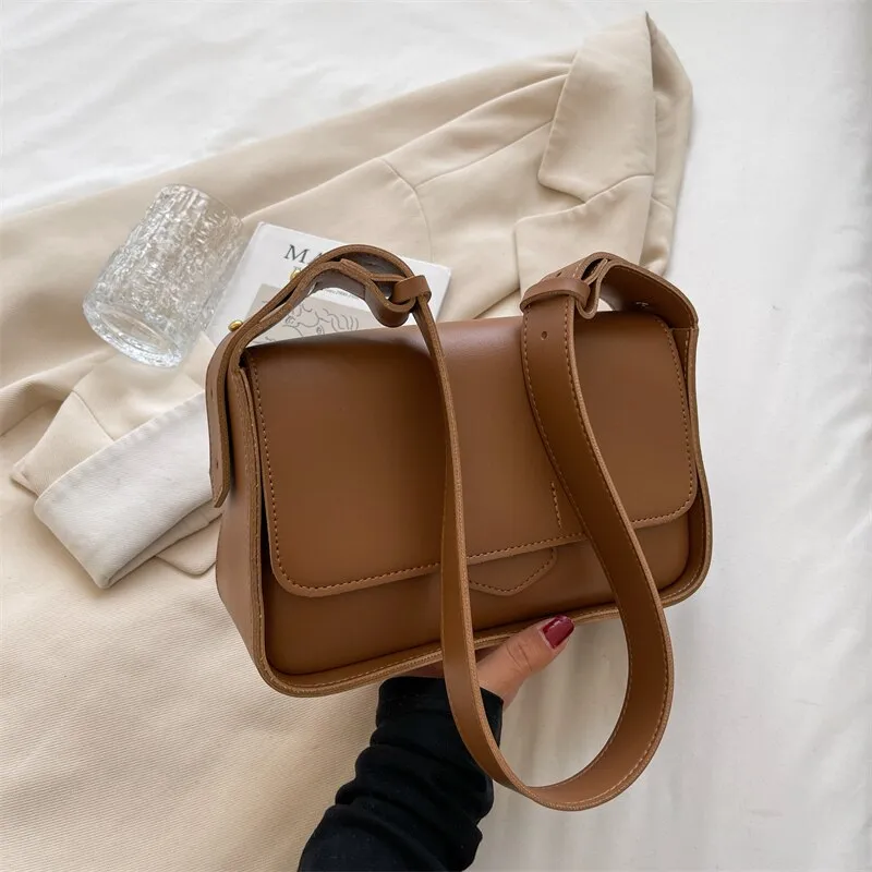 Christmas Gift Senior Bag Female 2021 Autumn/winter New Style Messenger Bag Simple Retro Shoulder Bag Square Bag Underarm Bag Dual-use Bag