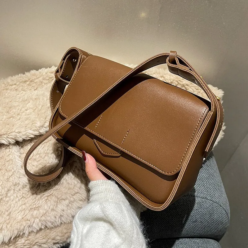 Christmas Gift Senior Bag Female 2021 Autumn/winter New Style Messenger Bag Simple Retro Shoulder Bag Square Bag Underarm Bag Dual-use Bag