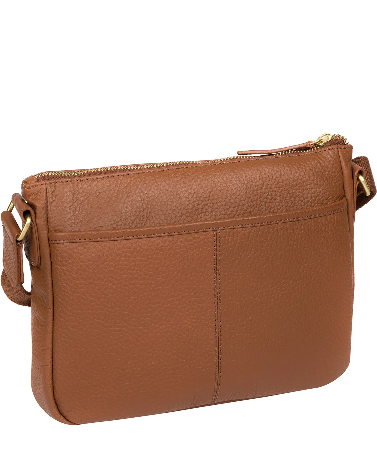 'Colton' Tan Leather Cross Body Bag