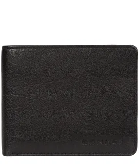 'Conan' Black Bi-Fold Leather Wallet