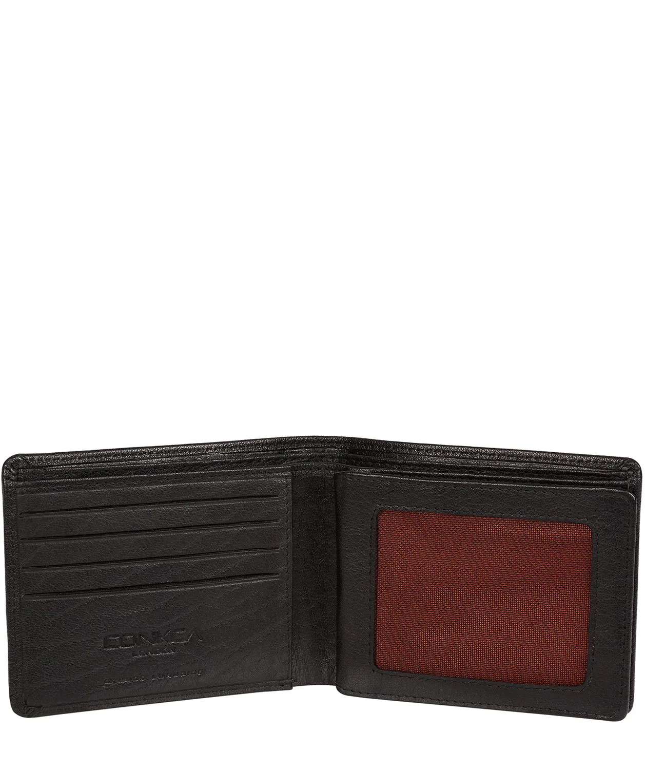 'Conan' Black Bi-Fold Leather Wallet