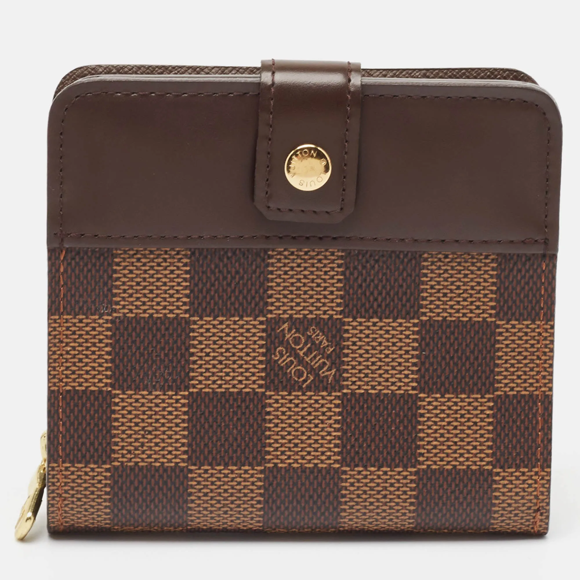 Damier Ebene Canvas Compact Wallet