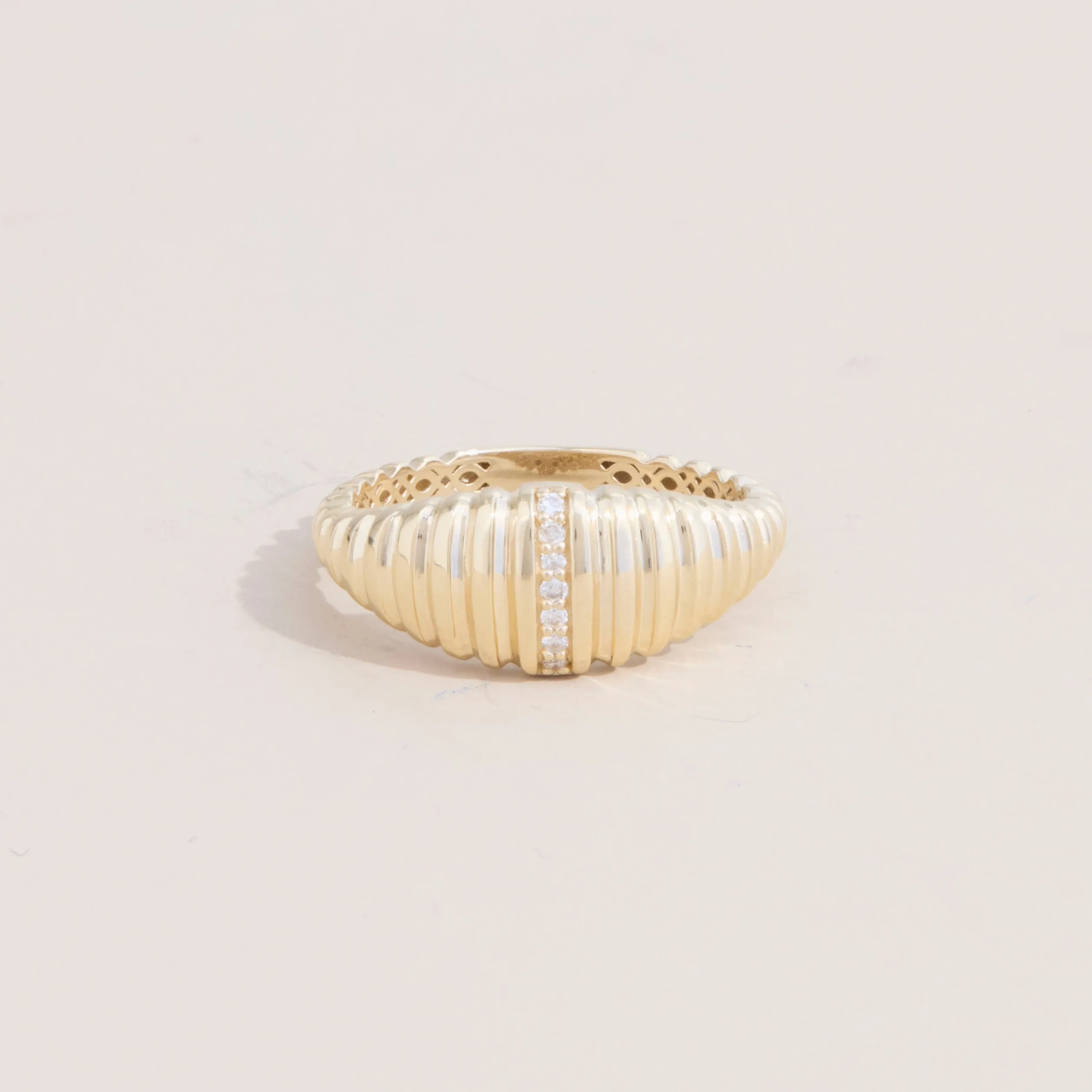 Diamond Bar Croissant Ring, Kyra