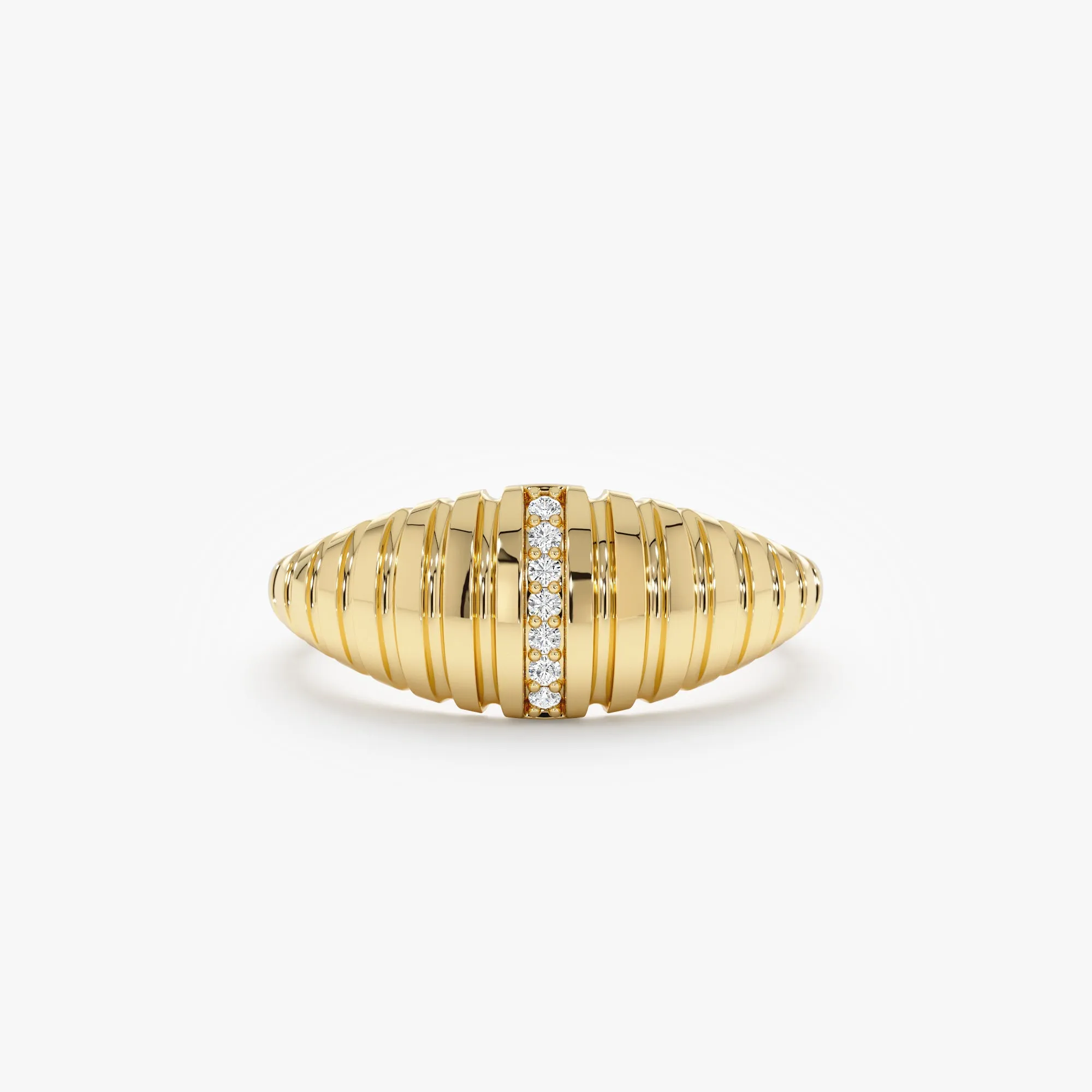 Diamond Bar Croissant Ring, Kyra