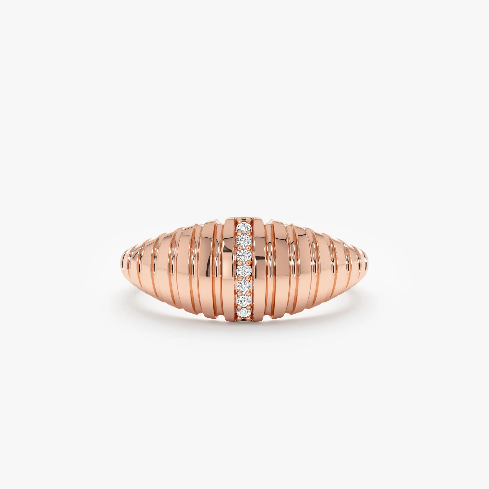 Diamond Bar Croissant Ring, Kyra