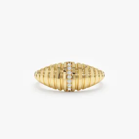 Diamond Bar Croissant Ring, Kyra