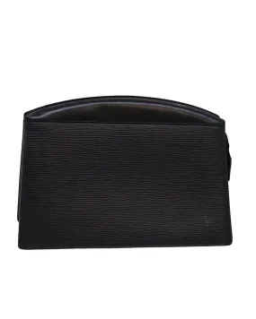 Epi Leather Pouch with Metal Accents and Textured Finish