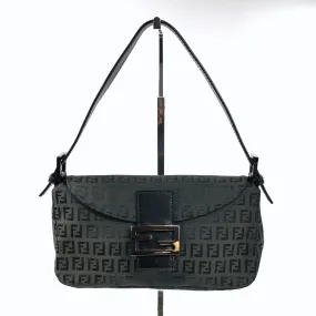 Fendi Zucchino Foldover Black Baguette PXL2332