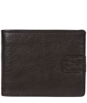 'Fisher' Black Bi-Fold Leather Wallet