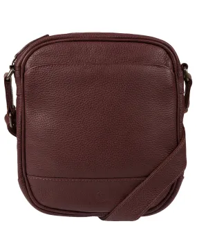 'Flighty' Oxblood Leather Cross Body Bag