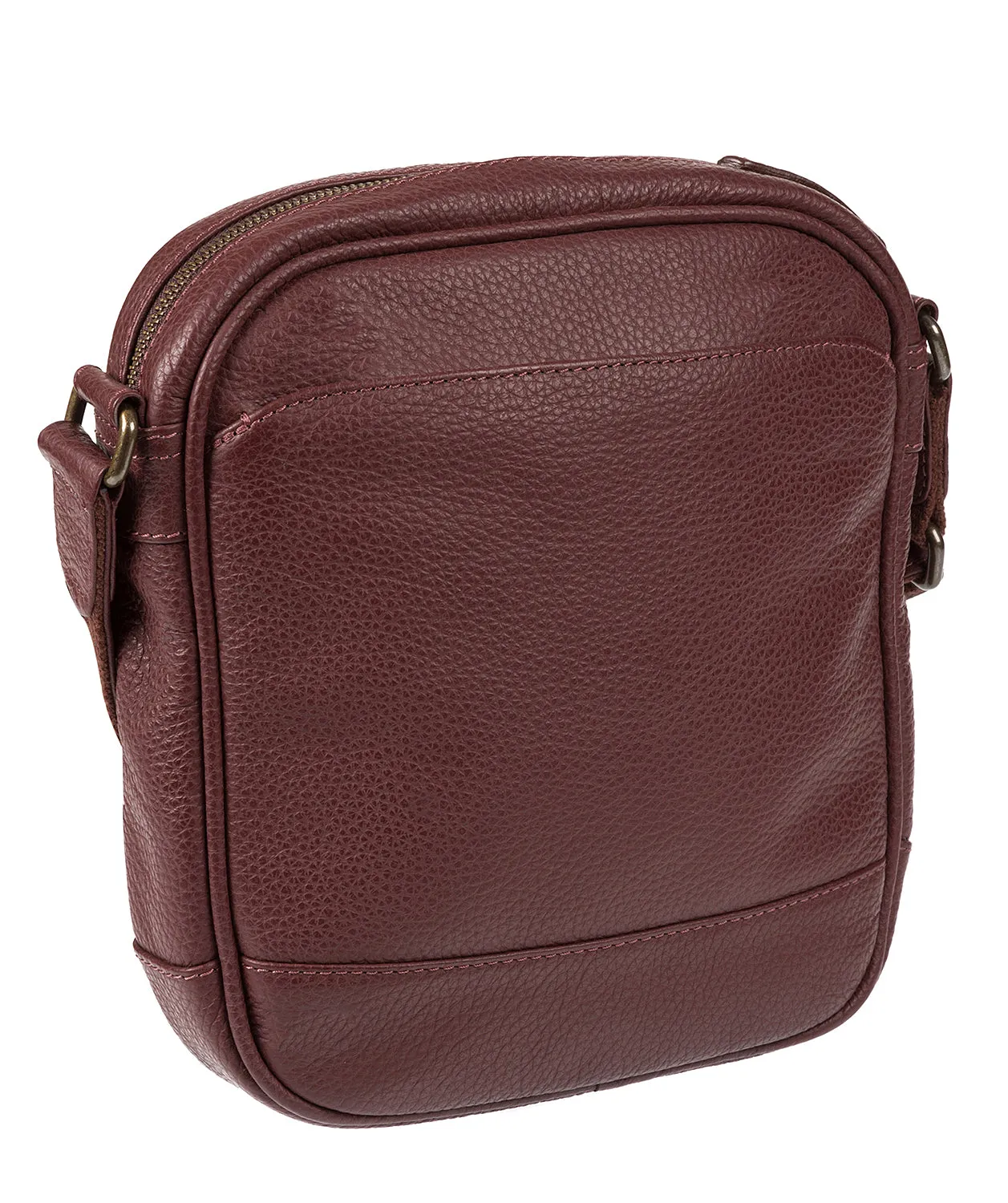 'Flighty' Oxblood Leather Cross Body Bag