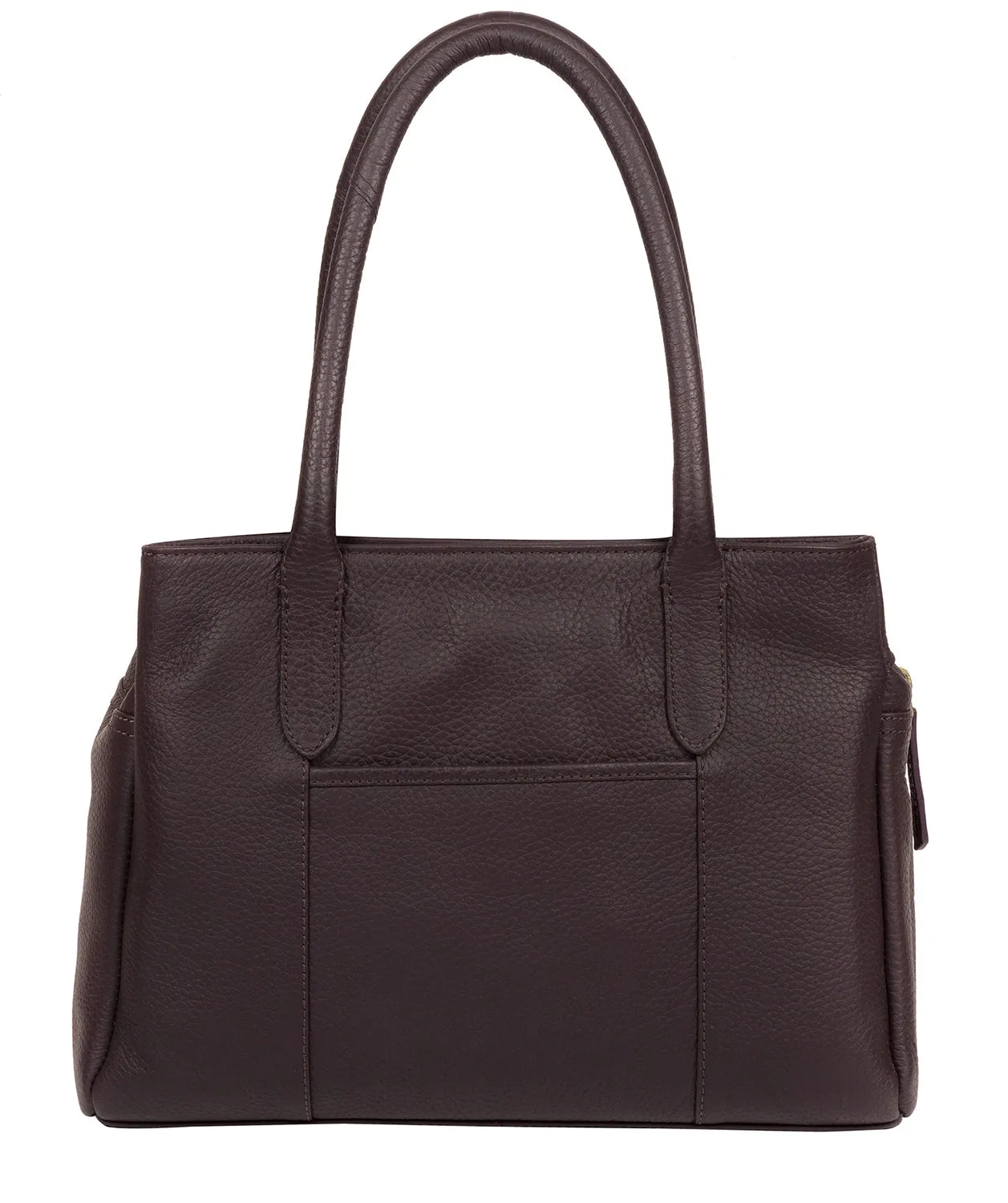 'Goldbourne' Plum Leather Handbag