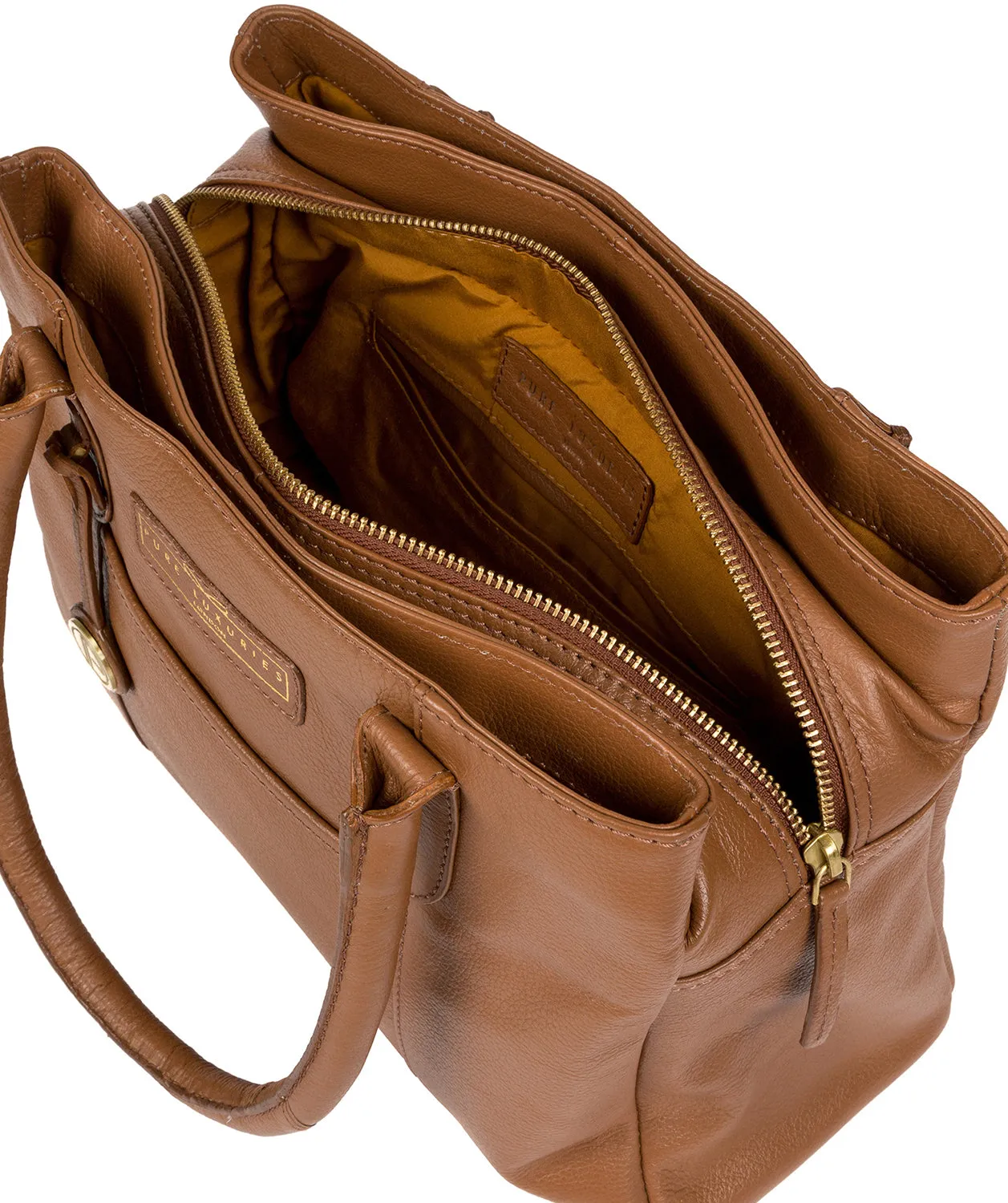 'Goldbourne' Tan Leather Handbag