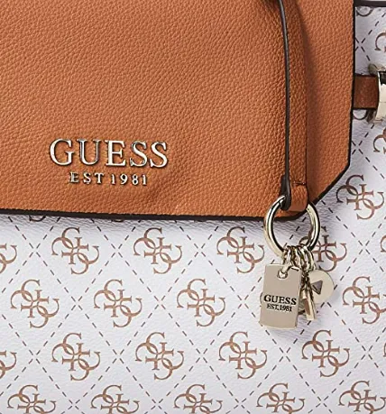 GUESS Esme Small Society Satchel SG758205 White