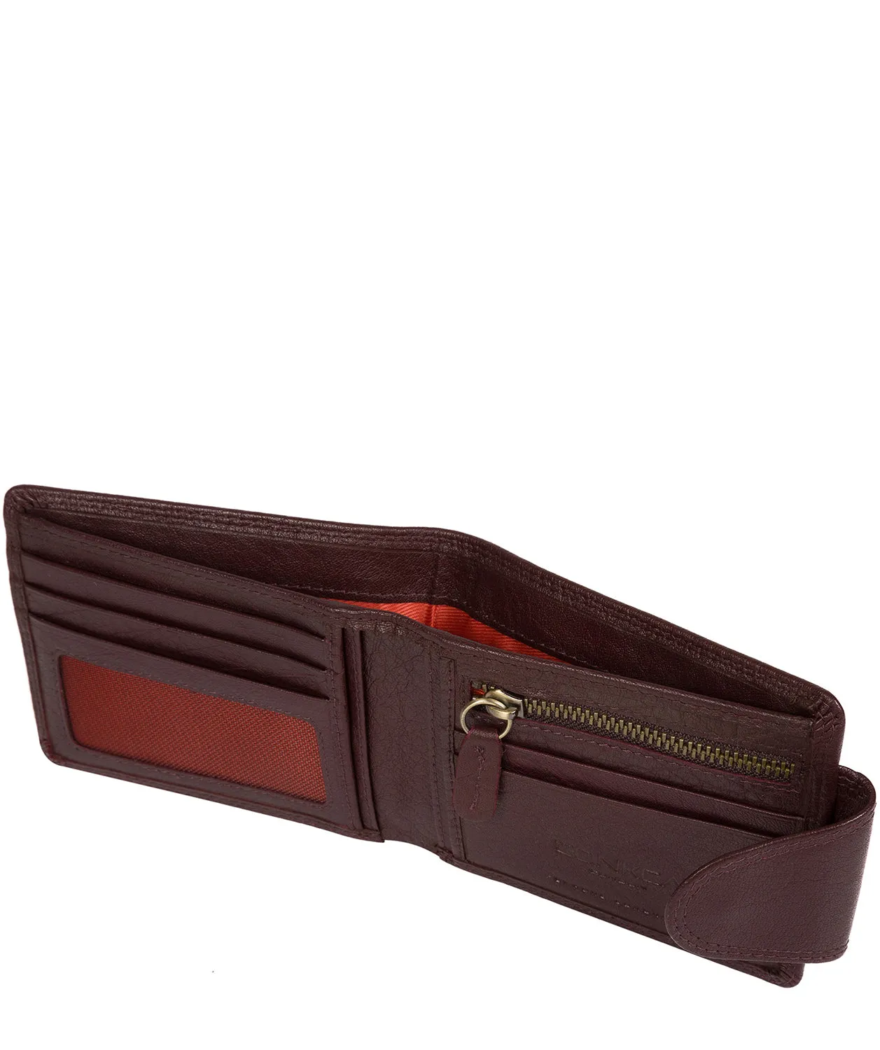 'Heath' Oxblood Bi-Fold Leather Wallet