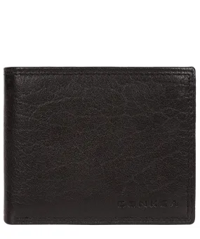 'Ike' Black Bi-Fold Leather Wallet