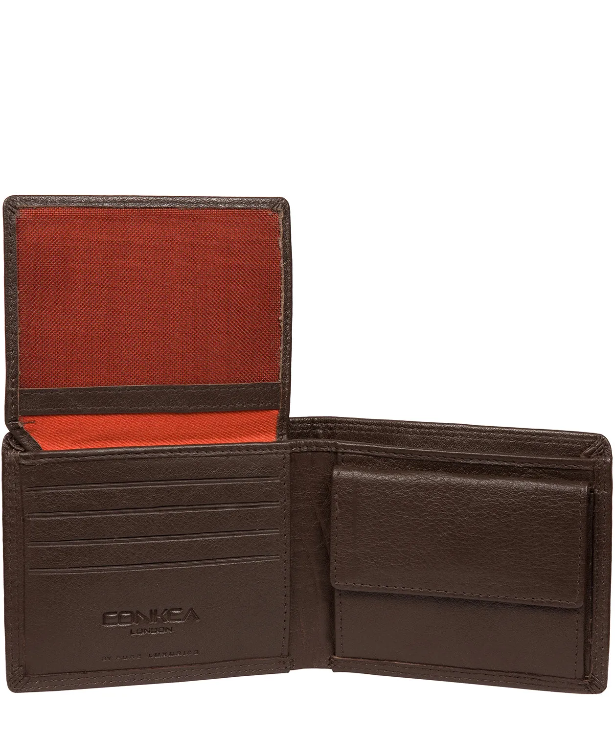 'Ike' Dark Brown Leather RFID Wallet