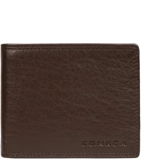 'Ike' Dark Brown Leather RFID Wallet