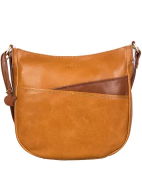 'India' Cognac & Conker Brown Handcrafted  Leather Bag