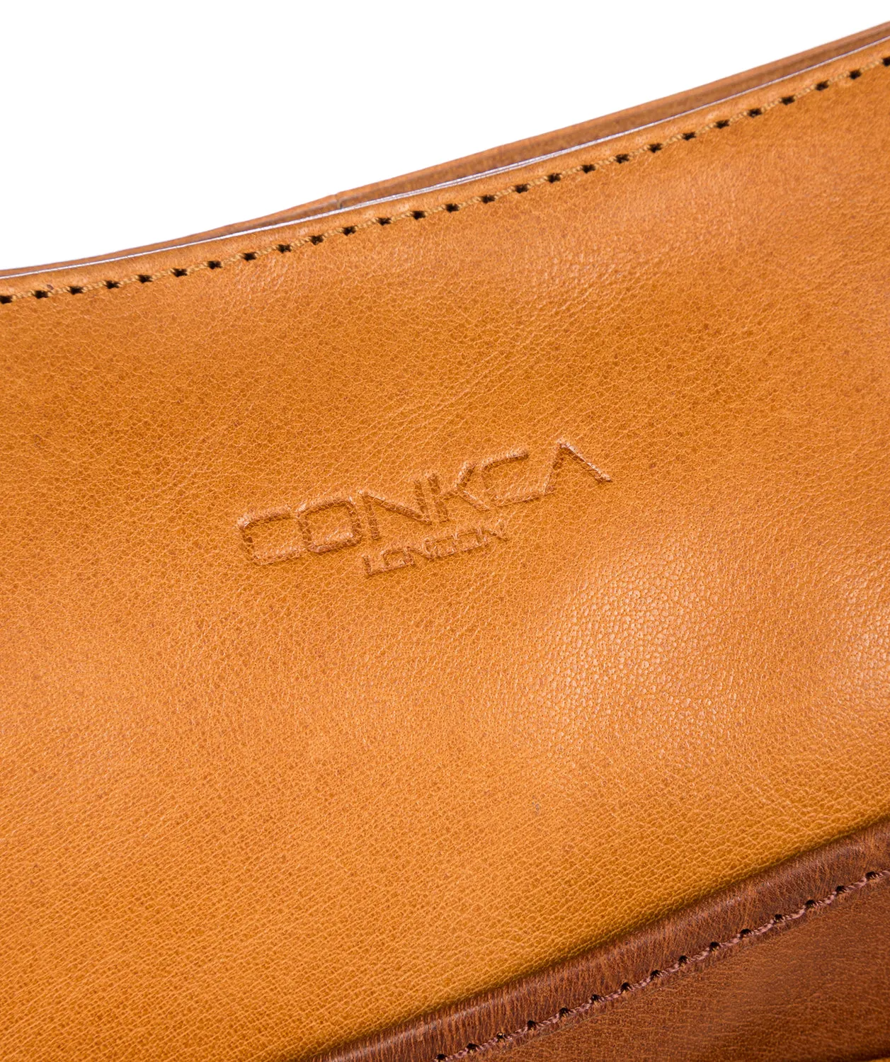 'India' Cognac & Conker Brown Handcrafted  Leather Bag