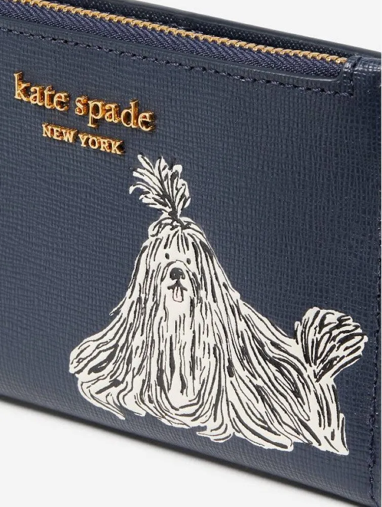 Kate Spade Morgan Shaggy Dog Small Slim Bifold Wallet