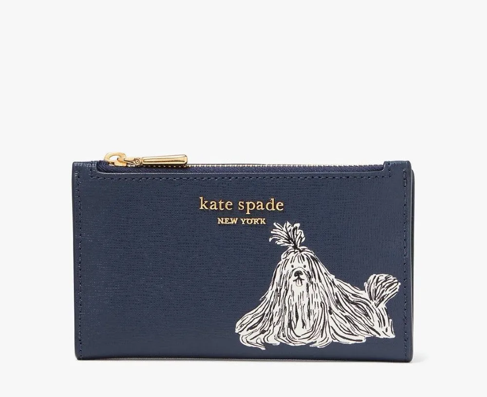 Kate Spade Morgan Shaggy Dog Small Slim Bifold Wallet