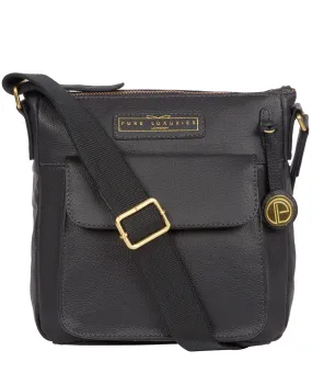 'Mayfield' Navy Leather Cross Body Bag